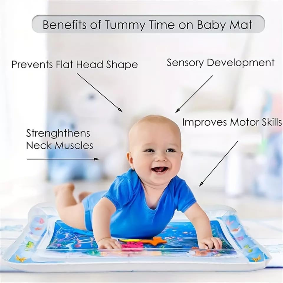 Inflatable Water Mat: Stimulating Play for Newborns, Interactive Promoting Sensory Development in a Safe and Enjoyable Water-Filled Environment GenzVybs